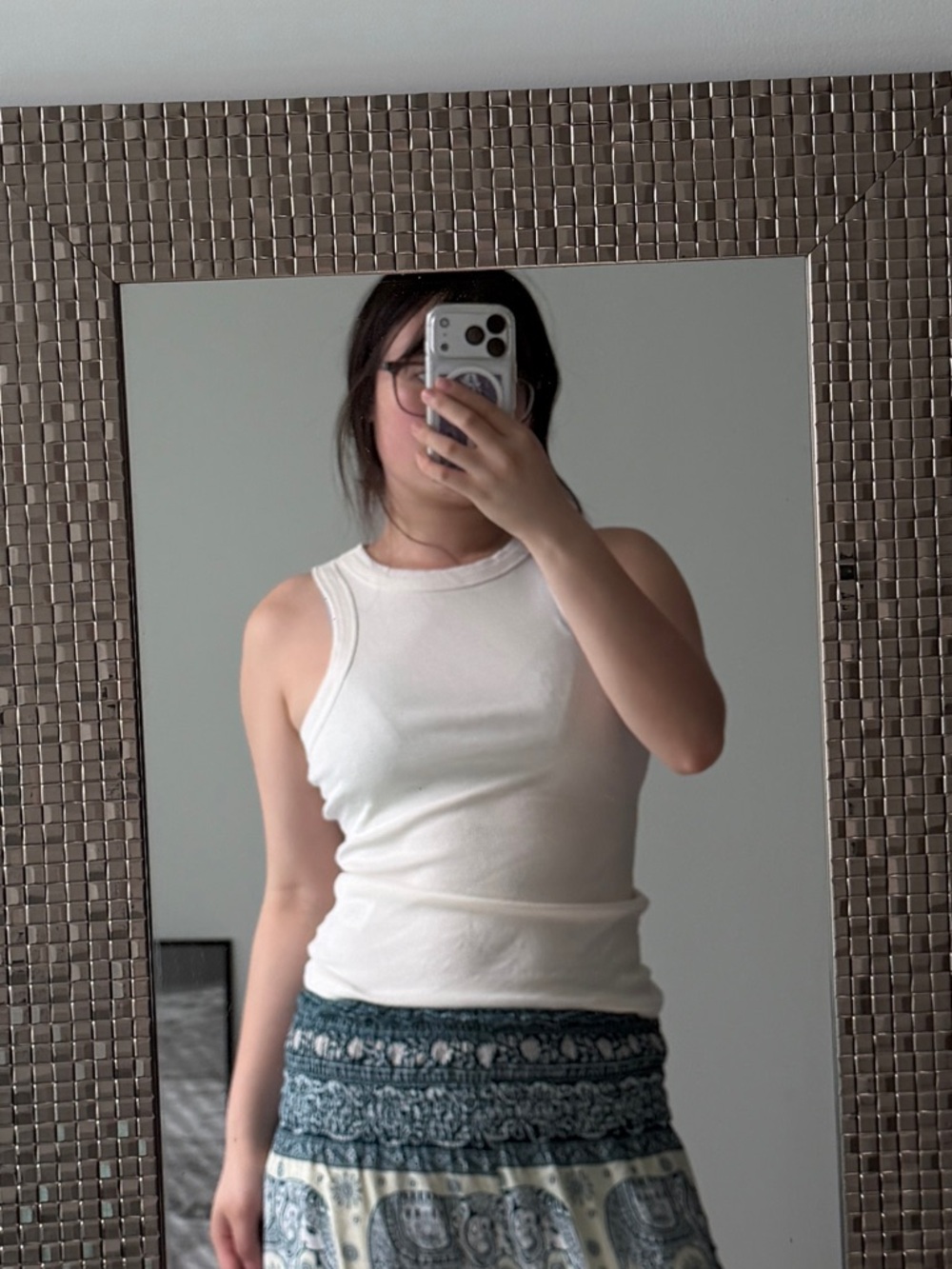 Madewell White Crewneck Top